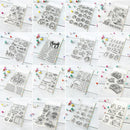 Birthday Cake Cute Frog Fox Animals Cutting Dies and Clear Stamps Bottle Thank You Words Dies For DIY Scrarpbooking Paper Craft