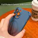 Air-cushion Case for iPhone 15 14 13 12 Pro Max Plus Cover Gradual Liquid Silicon Magnetic Magsafe Charge Full Camera Film Shell