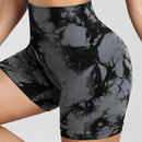 2/4Piece Tie Dye Sexy Push Up Shorts Woman Seamless Fitness Summer Athletic Shorts High Waist
