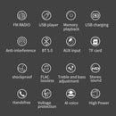 Podofo In-Dash 1DIN MP3 Player 12V Remote Control FM Car Radio Bluetooth Audio Music Stereo USB/SD/AUX-IN Support TF Card RCA