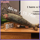 40cm Simulation Fish Plush Toy Stuffed Animal Piranha Perch Cat Toy Parent-child Interactive Game Cute Sofa Pillow for Kids Gift