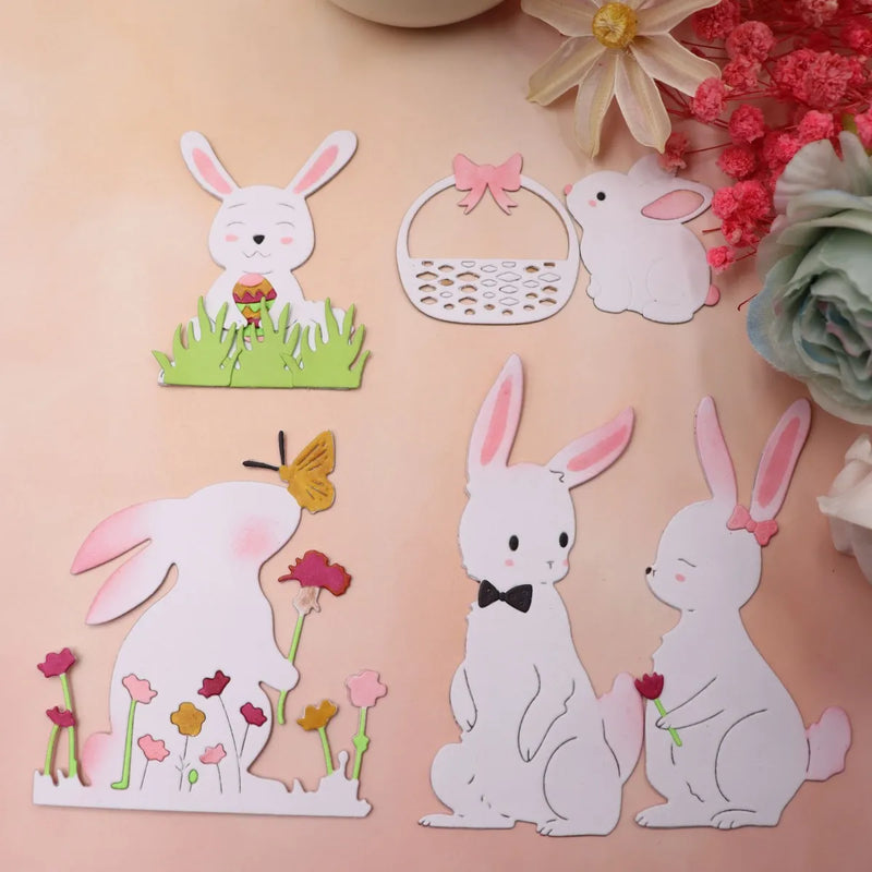 Easter Rabbit Scrapbooking Die Cut Carbon Steel Mold DIY Greeting Card Making Embossed Template Crafts Cutting Dies New Arrivals