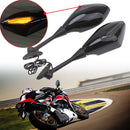 2Pcs Motorcycle Handlebar Mount Rearview Mirror With LED Turn Signal Lights For Honda CBR 900 929 954 900RR CBR1000RR
