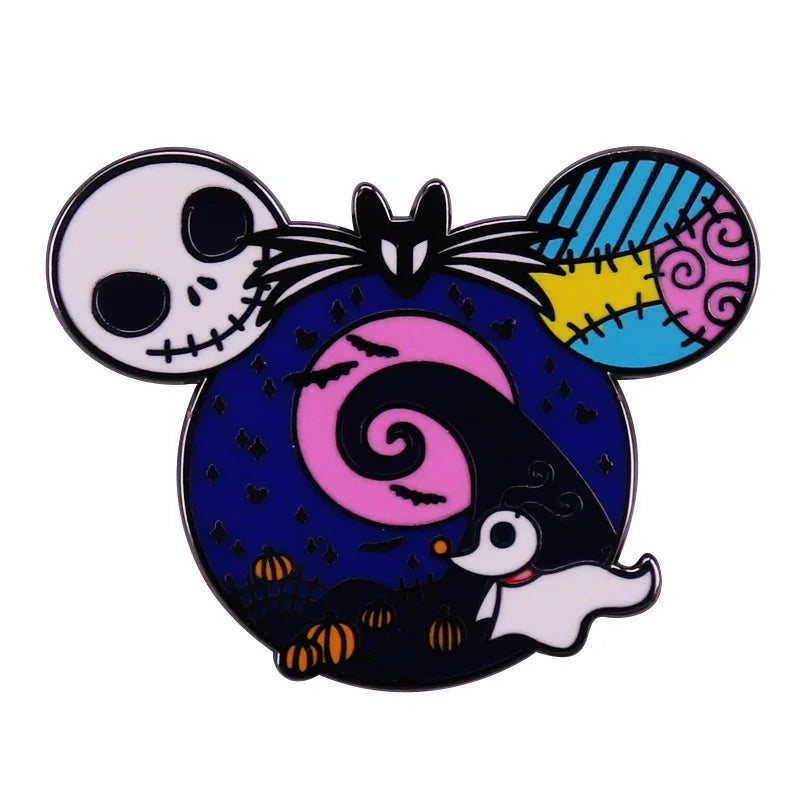 The Nightmare Before Christmas Pin Halloween Pumpkin Pin Badge Women's Brooch Jeans Brooches Enamel Clothing Jewelry Accessories