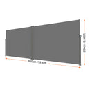 SucceBuy Retractable Side Awning Outdoor Privacy Polyester Water-proof Retractable Patio Screen UV 30+ Room Divider Wind Screen