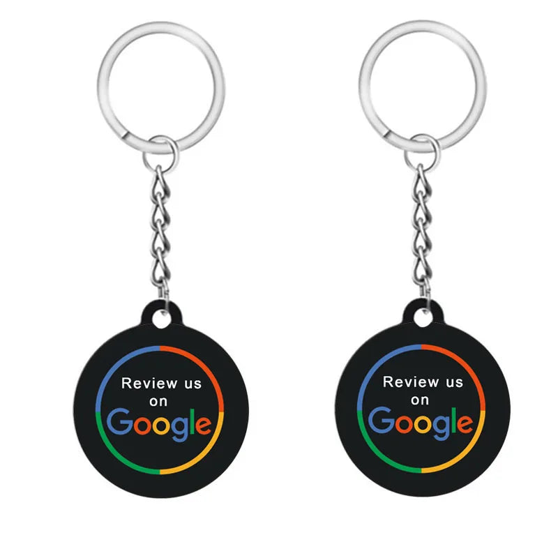 Google Review NFC Epoxy Tag NFC Key Tag Proximity 13.56MHz RFID  Keychain for Increase Google Reviews