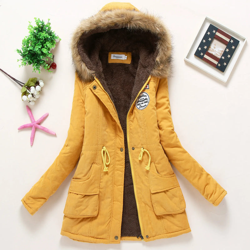 Spring Autumn Winter Jacket Women 2022 Thick Warm Hooded Parka Mujer Cotton Padded Coat 3XL Casual Slim Jacket Female