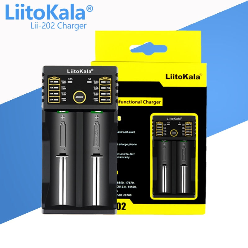 LiitoKala lii-S8 lii-S6 Lii-PD4 Lii-PD2 lii-S2 lii-S4 lii-402 lii-202 battery Charger 18650 26650 21700 lithium NiMH battery