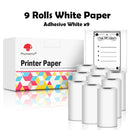 Phomemo 3 Rolls Self-adhesive Transparent Sticker Thermal Paper for T02 M02X Label Sticky DIY Photo Texts Study Notes Printing