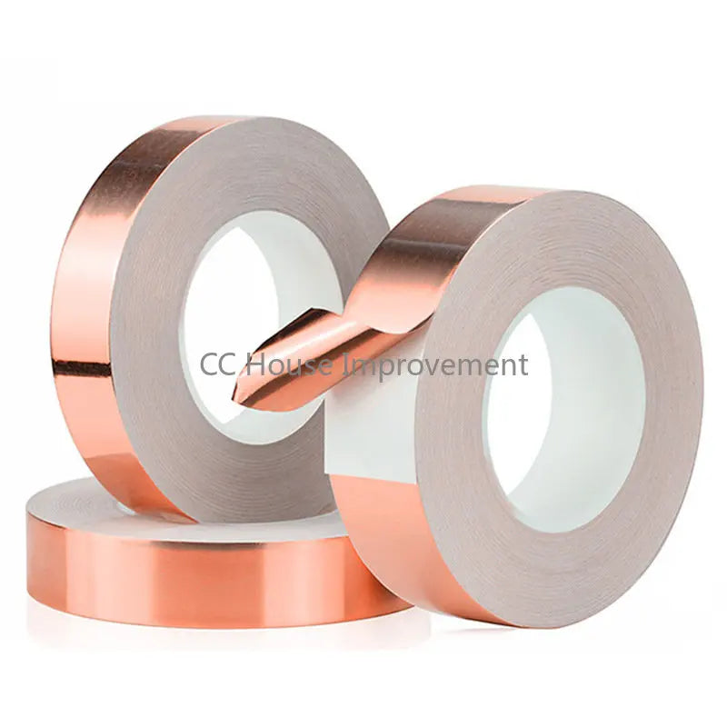 10M 25M  Copper Foil Tape Single Side Conductive Shielding Tape Snail Tape Stain Glass Home Appliance DIY Copper Tape