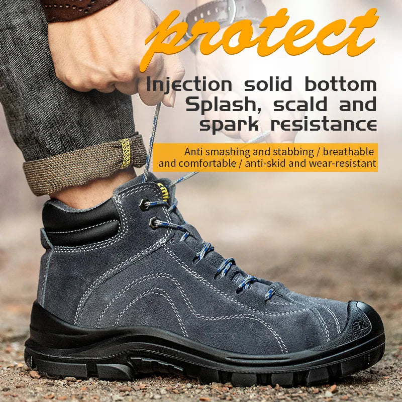 Safety Shoes Men's High Quality Industrial Work Boots Man for Work  Protection for the Feet Work Wear Free Shipping