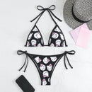 Hello Kitty Bikinis Set Kawaii Y2K Summer 2024 New Women Swimsuit Beach Strappy Panties Sexy Swimwear for Girl