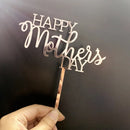 Best Mom Mother's Day Party Cake Topper Pink Red Love You Mum Acrylic Cake Topper for Mommy Birthday Party Cake Decorations Gift