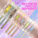 JUR MORNIER 3 Pcs Duochrome Eyeshadow Liquid Set High Pigment Waterproof More Use Eyeliner Highlighter Eye Shadow Glitter Mskeup