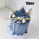 10Pcs Acrylic Dad Birthday Cakes Topper for Father's Day Party DIY Baking Cupcake Decor Tools Happy Birthday Decoration Supplies