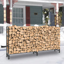 91.6” Metal Heavy Duty Firewood Log Rack Long Large Storage Holder Wood Stackers Garden Indoor