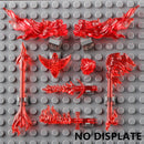 5PCS Cartoon Special Effects Pieces Arm Fist Wind Lightning Leg Flames Weapons Accessories Assemble Scene Bricks Kids for Toys
