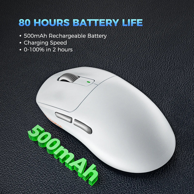 Kysona M600 PAW3395 Wireless Bluetooth Gaming Esports Mouse 55g 26000DPI 6 Buttons Optical PAM3395 Computer Mice For Laptop PC