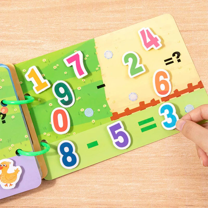 Montessori Toys Quiet Book My First Busy Book DIY Puzzle Animal Fruit Numbers Matching Game Educational Toys For Kids Children