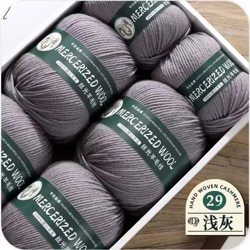 Hand-knitted Mongolian Cashmere Yarn for Cardigan Hat and Sweater, Worsted Woolen Wool, Hand-knitted Thread, 100g