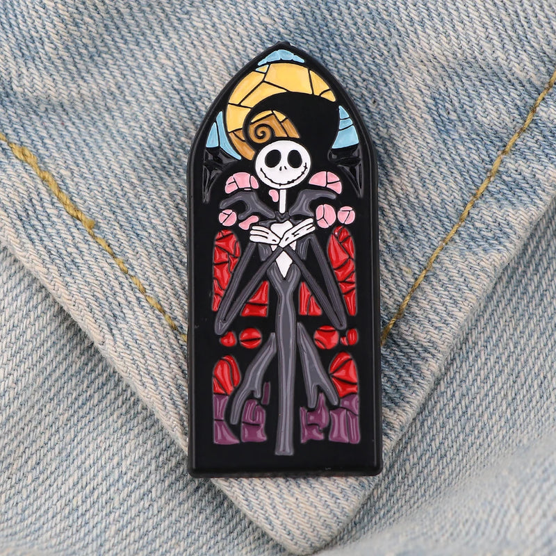 The Nightmare Before Christmas Pin Halloween Pumpkin Pin Badge Women's Brooch Jeans Brooches Enamel Clothing Jewelry Accessories