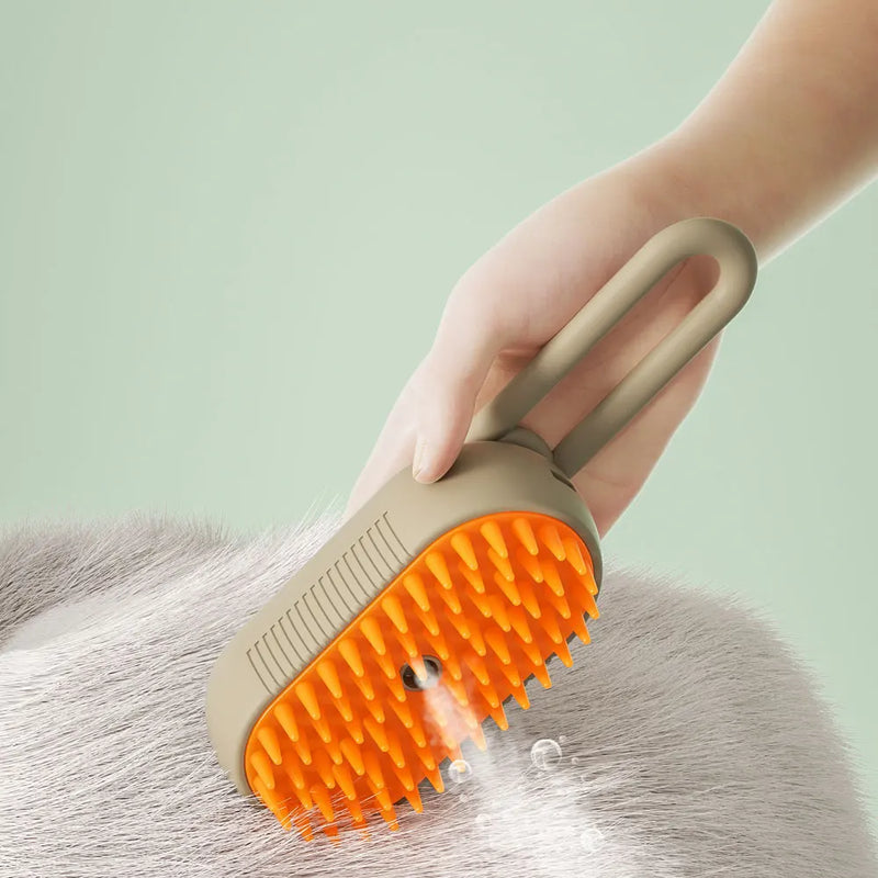 Rechargeable Steam Cat Grooming Brush Steamy To Remove Loose Hair 3 In1 Electric Self Cleaning Spray Dog Brush Massage Pet Combs