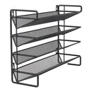 Black 4 Tier Metal Spice Rack Organizer