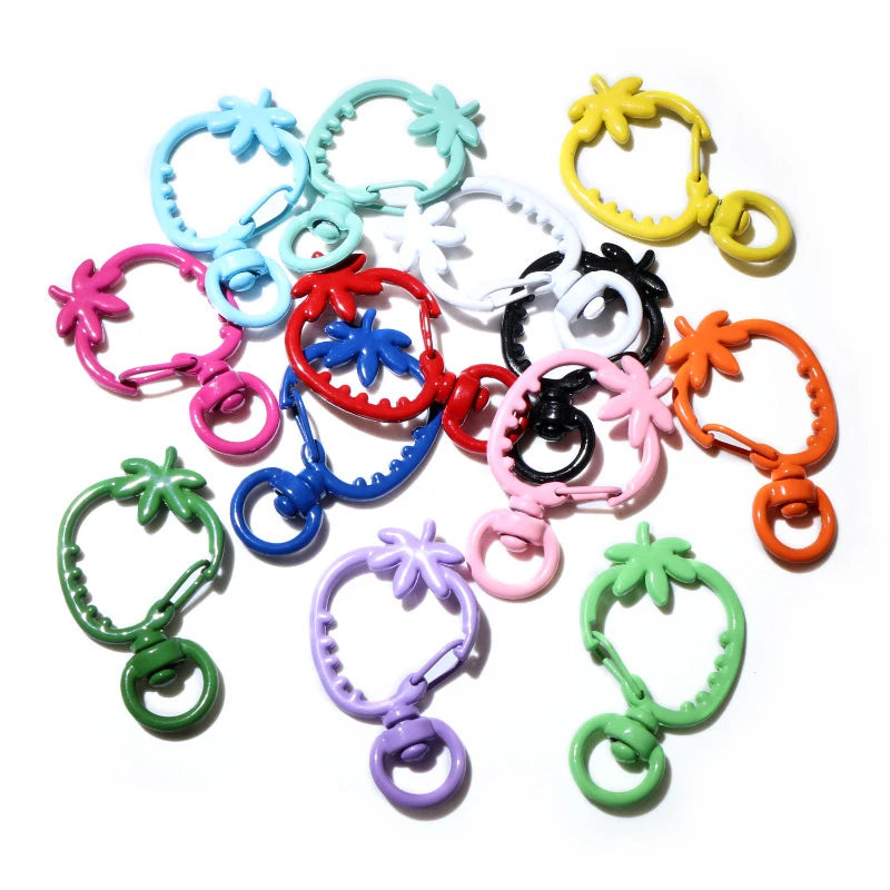 10pcs Random Mix Snap Hook Trigger Clips Buckles For Keychain Lobster Clasp Hooks Key Ring Clasp DIY Jewelry Making Supplies