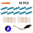 10PCS 0.8mm Pin RGB LED Building Blocks USB Lamp DIY Street Light City Electric Decorate 1X1 Brick Compatible All Brands