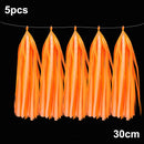 Glow Neon Party Supplies Neon Paper Garland Tassels Triangle Flags Bunting Birthday Party Wedding Black Light Reactive UV Decor