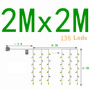 Led Icicle Curtain String Fairy Lights Christmas Lights Garland For Christmas New Year Wedding Home Room Patio Party Decoration