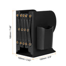 Adjustable Bookend with Pen Holder Extends up to 19 Inch Expandable Desk Magazine File Organizer Holder for Office Book Storage