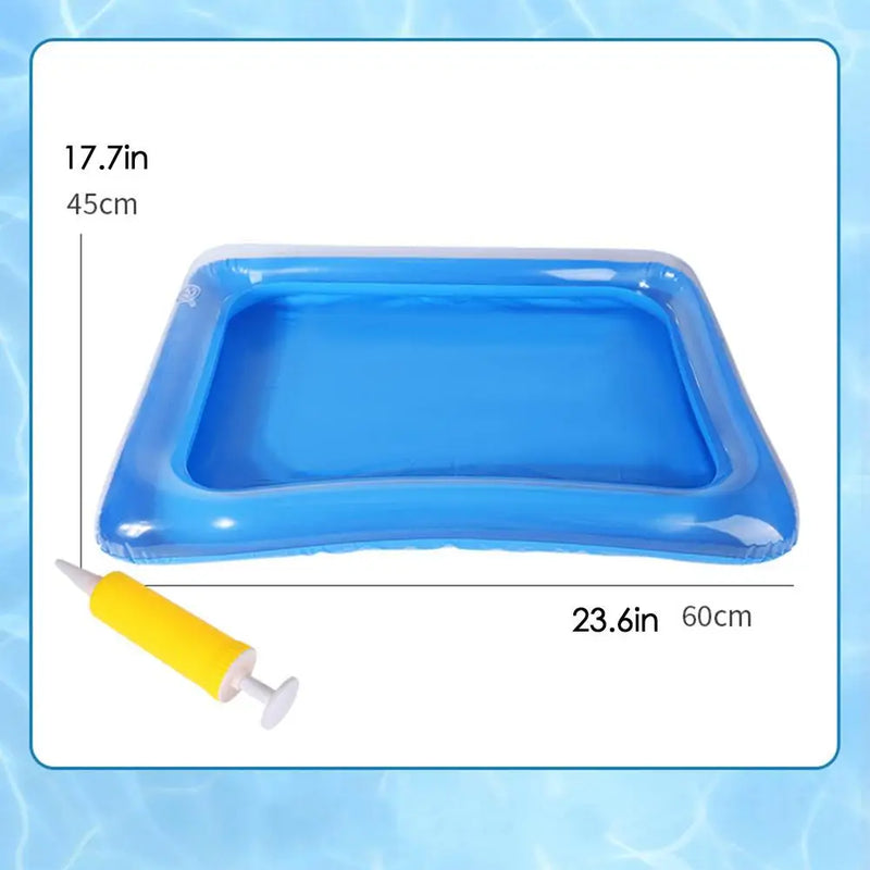 Inflatable Foot Bath Footbath Foot Soaking Bath Basin For Swimming Pool To Clean Feet Sturdy Versatile Blue Inflatable Basin