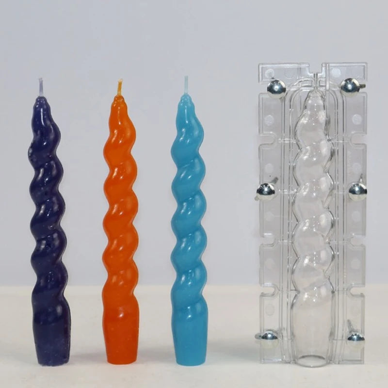 Spiral Pillar Candle Molds Easy Demoulding DIY Candle Mould Is Used To Make High Light Boutique Candle Mould for  Home Decor