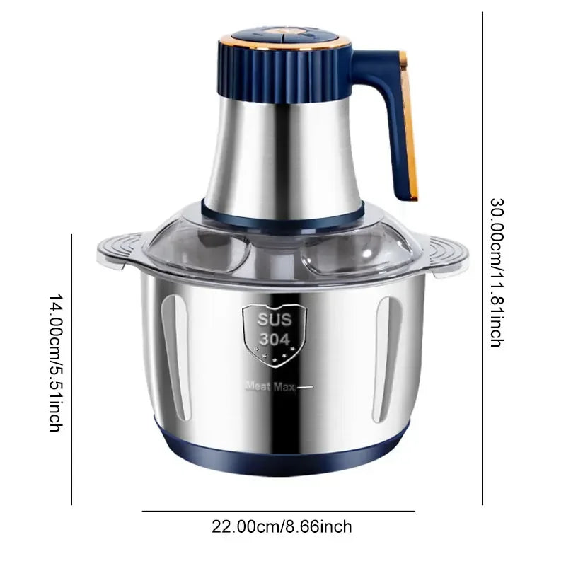 5L Electric Meat Grinders 304 Stainless Steel Food Crusher Multifunctional Vegetable Slicer Chopper Mincer Baby Food Processor