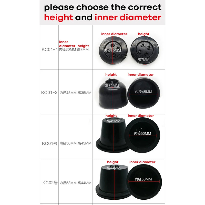 ASLENT 1pcs Car LED Headlight Dust Cover Waterproof HID xenon lamp Rubber Sealant Cap Cover Headlamp 70mm 80mm 90mm 100mm 105mm