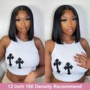 Short Bob Bone Straight 13x4 Lace Frontal Human Hair Wigs 180 Density Pre Plucked 5x5 T Part Lace Closure Human Hair Wig On Sale