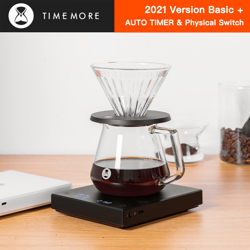 TIMEMORE Black Mirror Basic+ Electronic Coffee Scale Built-in Auto Timer Digital Espresso Smart Coffee Scale Kitchen Scale 2kg