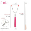 Telescopic BBQ Forks Marshmallows Roasting Sticks Stainless Steel Extendable Hot Dog Sausages Skewers Portable Barbecue Tools