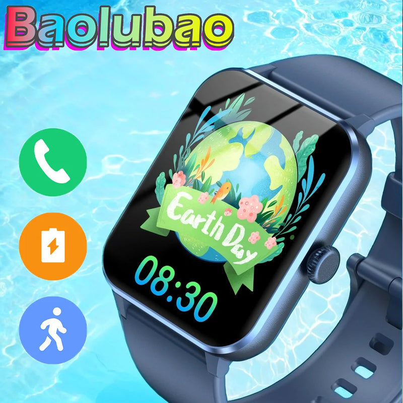 Baolubao 2024 NEW Smart Watch 1.85 inch Full Touch Voice Assistant Fitness Tracker Bluetooth Answer/Dial Weather, Christmas Gift