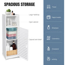 DayPlus Bathroom Floor Cabinet, 3 Tier Home Storage Cabinet with Doors & Shelves, Free Standing Tall Slim Side Organizer Cabinet