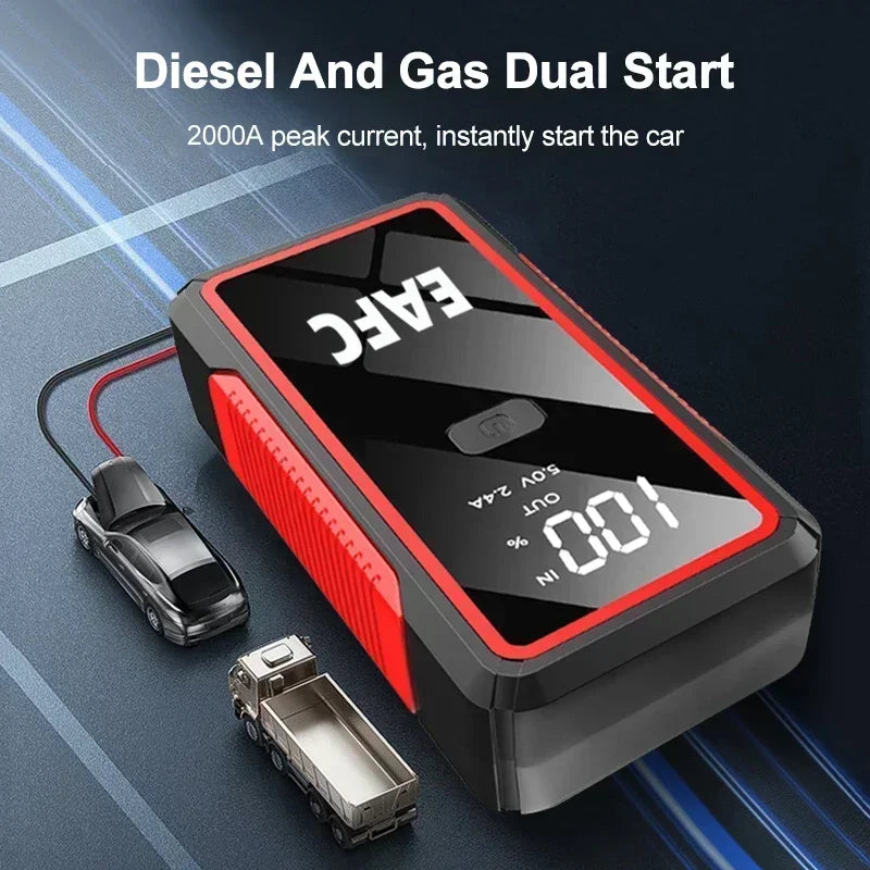 Car Jump Starter 600A-2000A Power Bank Portable Car Battery Charger for 12V Auto Starting Device Petrol Diesel Emergency Booster