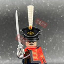 Medieval Napoleonic War French Dragoon British Soldiers Pirates Figures Army Scottish Fuisiler Building Blocks Weapons Brick Toy