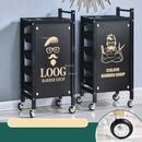 European Salon Trolleys Simple Hairdressing Tool Cart Modern Salon Furniture Beauty Salon Cart Home Multi-layer Rack with Wheels