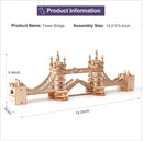 Robotime 3D Wooden Puzzle Game Big Ben,Tower Bridge for Children Adult Gift DIY With Light
