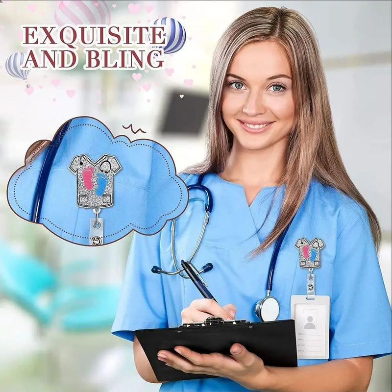 New Style Medical Supplies Style Doctors & Nurses Retractable Badge Reel Nurse Card Holder Exhibition Enfermera Name Card 7color