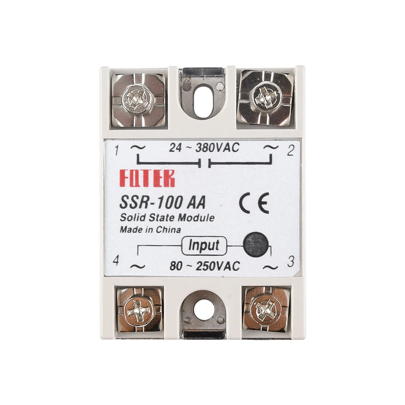 AC 220V Solid State Relay SSR-10AA SSR-25AA SSR-40AA SSR-60AA 10A 25A 40A 60A AC Control AC SSR Relay 80-250VAC TO 24-380VAC