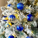 16PCS 6CM Christmas Ball Decoration Christmas Tree Ornaments Electroplated Plastic Painted Xmas Hanging Tree Pendants Xmas Decor