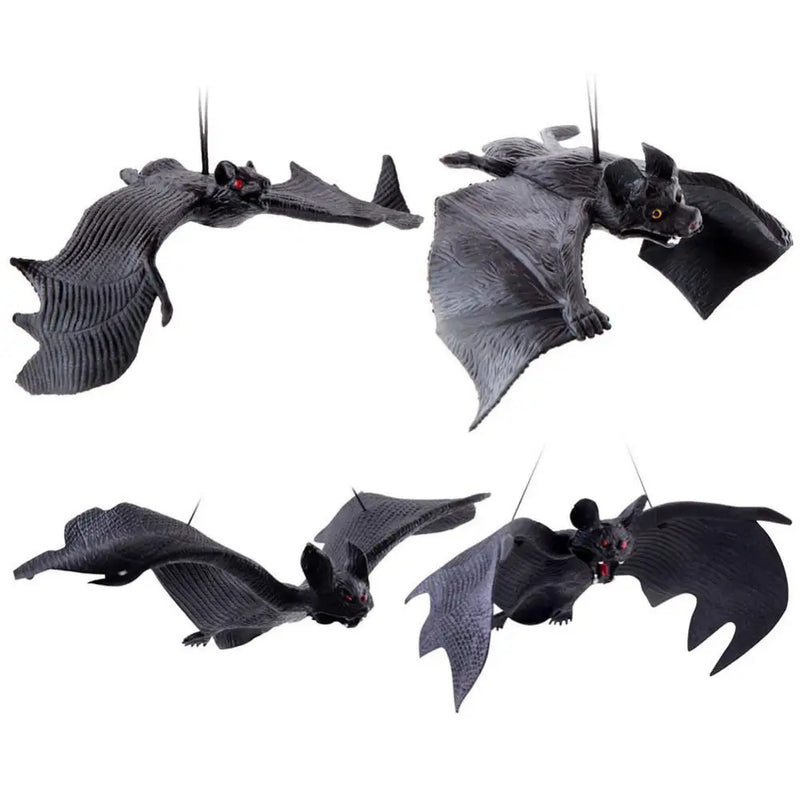 Halloween Simulation Rubber Bat Hanging Ornament Party Decor Prank Toy Prop