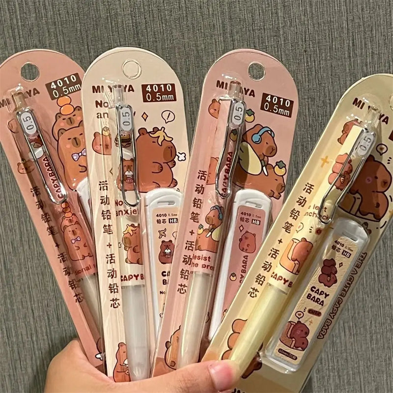 Kids Gift Capybara Mechanical Pencil Cartoon Drawing Automatic Pencil Animal Kawaii Propelling Pencil Students Prize